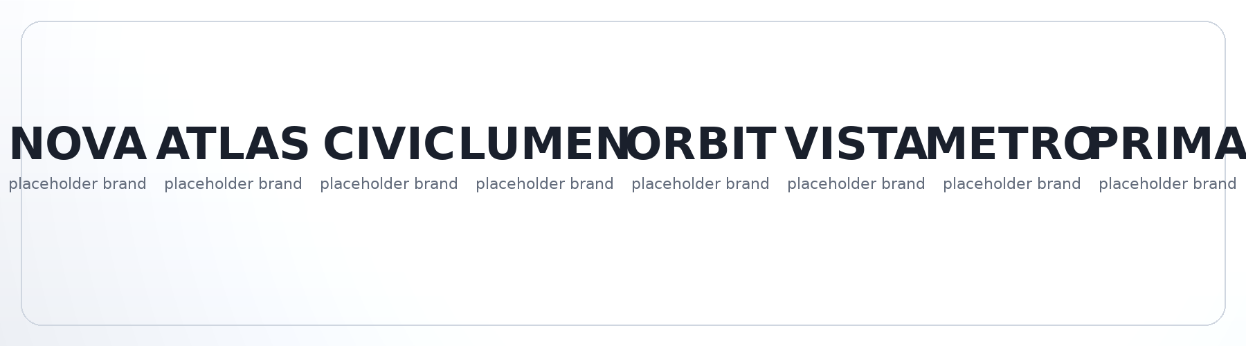 Temporary placeholder logo strip representing EMA customer references