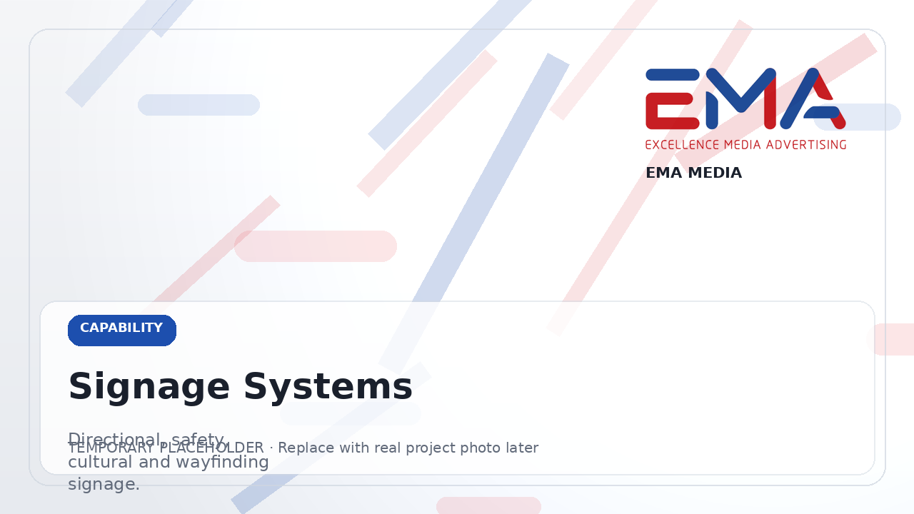 Signage installation