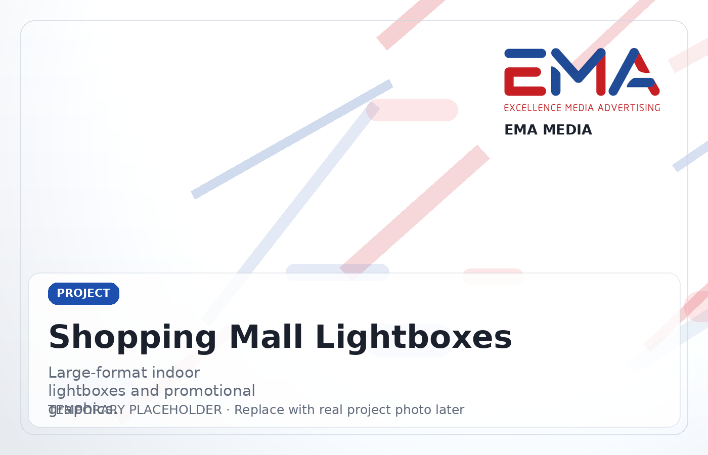 Mall lightbox installation for interior brand visibility