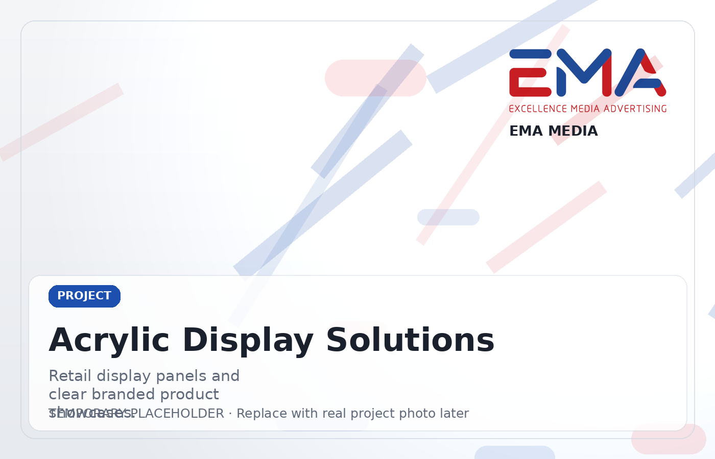 Acrylic display fabrication for point-of-sale presentation