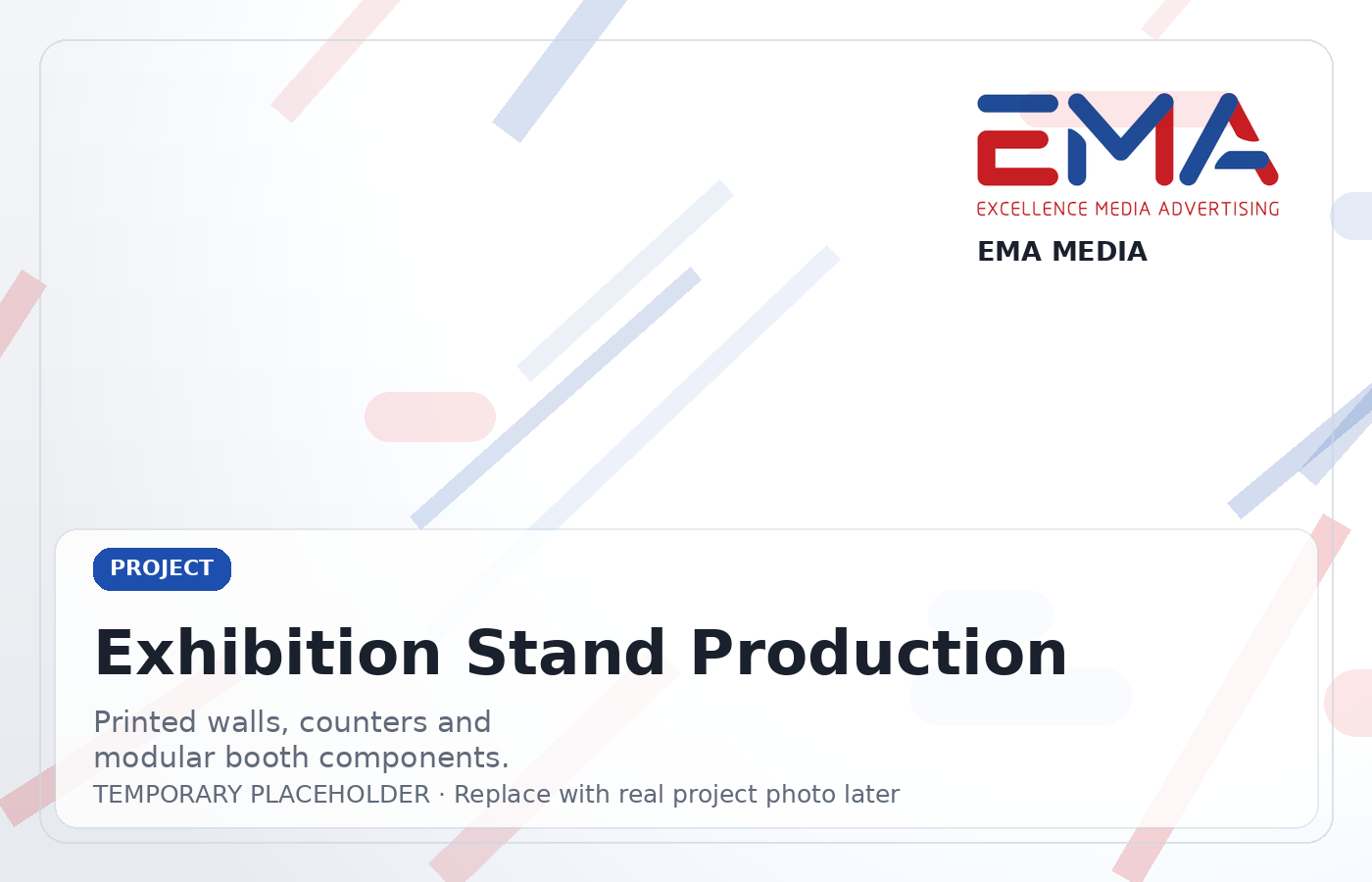 Exhibition stand graphics and fabrication package